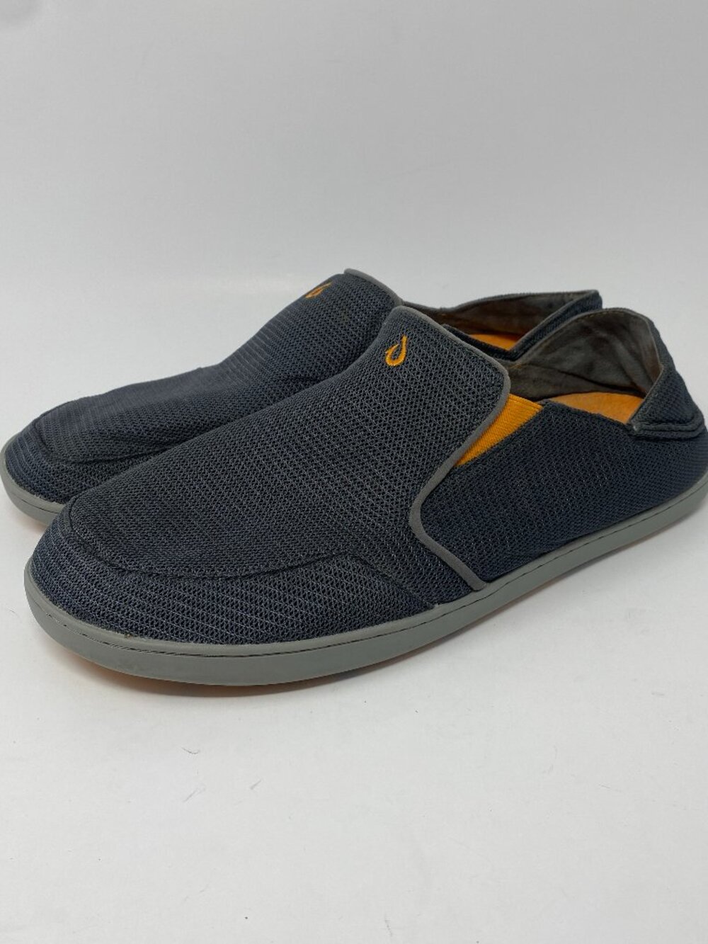 OluKai Nohea Mesh Mens Size 14 Mesh Slip On Shoes Dark Shadow Gray 10188-4242